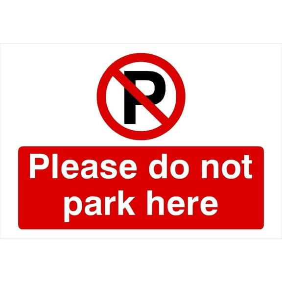 Please Do Not Park Here P Sign Landscape Parking Signs & Permits Metal Sign Tin Sign 12x16 Inch - Caution Safety Warning Security Signs Indoor & Outdoor Signs for Home, Office, Work