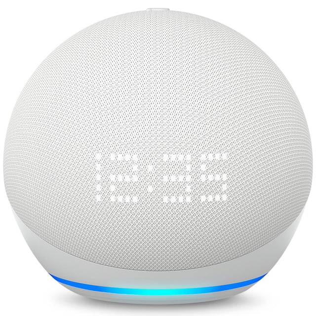 Bocina Asistente de Voz Echo Dot Clock 5ta Gen Blanco