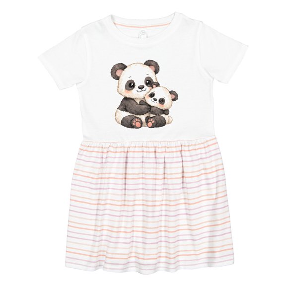 Inktastic Cute Panda Bear Girls Toddler Dress