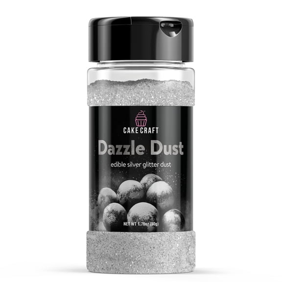 Cake Craft Silver Dazzle Dust | Edible Glitter for Cakes and More