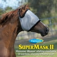 thumbnail image 4 of Farnam Supermask II Horse Fly Mask Shimmer Weave - UV Protection Mesh - Horse Size, Silver, 4 of 7