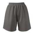 thumbnail image 7 of Gsakboxl Women Shorts Women Fashion Drawstring Tie High Waist Wide Leg Casual Loungewear Shorts With Convenient Side Pockets Gray1, 7 of 7