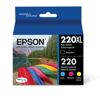 EPSON T220 DURABrite Ultra Genuine Ink High Capacity Black & Standard Color Cartridge Combo Pack