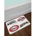 thumbnail image 2 of Cars Bath Mat, Retro Pop Art Automotive Emblem Print with Grunge Distressed Old Featured Color Properties, Non-Slip Plush Mat Bathroom Kitchen Laundry Room Decor, 29.5 X 17.5 Inches, Multi, Ambesonne, 2 of 2