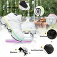 thumbnail image 3 of Children's Roller Skates, Shoes with Wheels for Men and Women, Roller Skates and Sports Shoes can be Switched Freely with one key, Suitable as Christmas and Birthday Gifts, 3 of 7