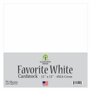 Black Cardstock - 12 x 12 inch - 65Lb Cover - 50 Sheets - Clear Path Paper
