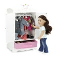 thumbnail image 4 of Emily Rose 18-Inch Doll Clothes Closet Large Armoire with 5 Hangers - Wish Crown Collection, 4 of 8