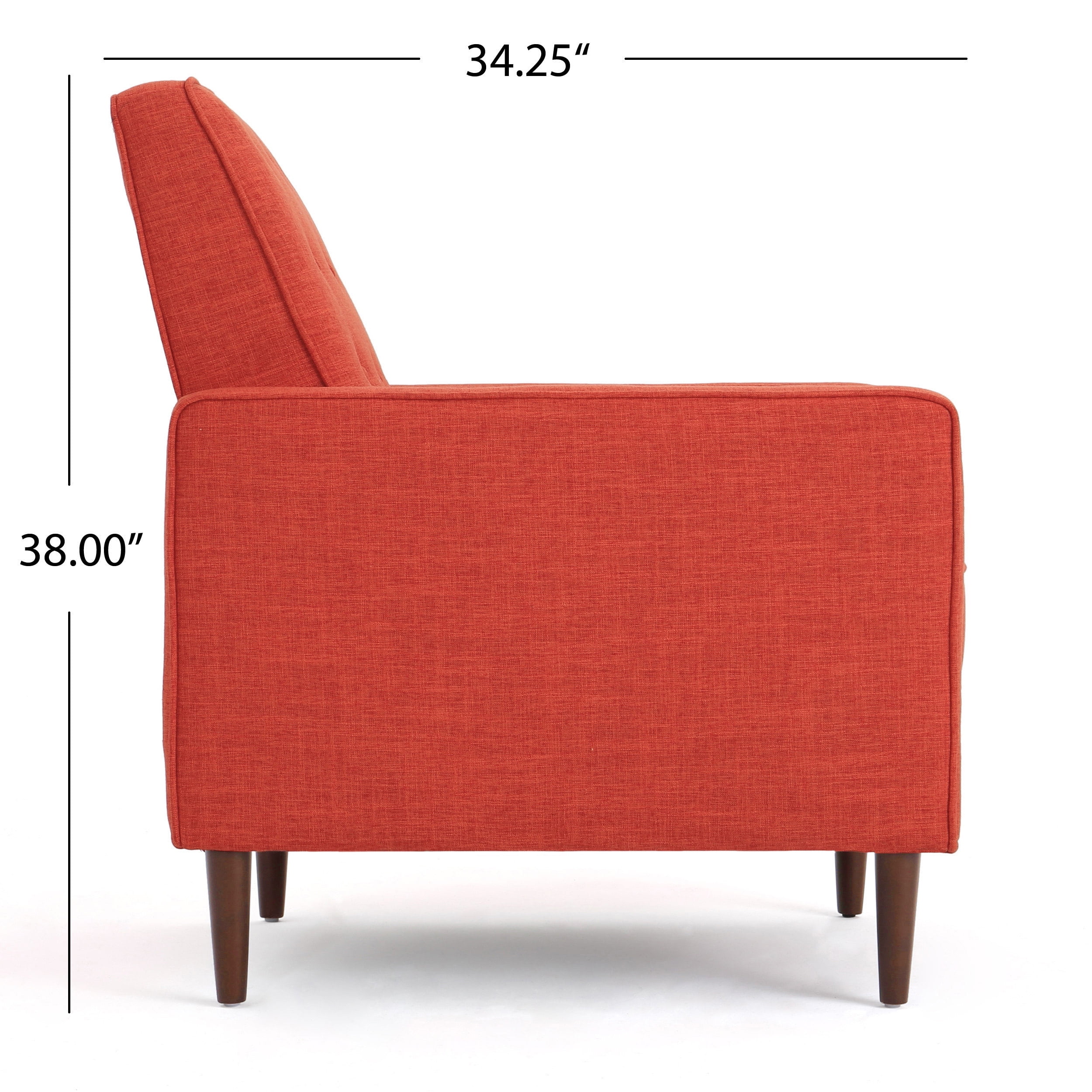 GDF Studio Birch Recliner, Muted Orange