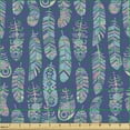 thumbnail image 2 of Ambesonne Boho Hippie Fabric by the Yard Upholstery, Feathers Illustration, 10 Yards, Dark Violet Pink Blue, 2 of 5