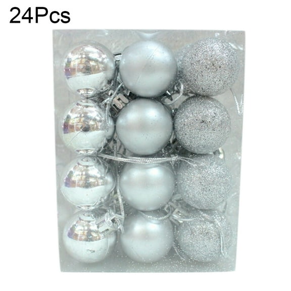 UDIYO 24Pcs 3cm Plastic Christmas Tree Balls Baubles Home Party Hanging Ornaments