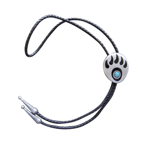 Vintage Style Western Bear Paw Cowboy Cowgirl Bolo Tie