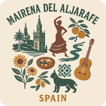 Mairena Del Aljarafe Spain Keepsakes Souvenir Vinyl Sticker – Destination Travel Keepsake Collectible (3-Inches Wide)