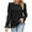 Black, variant on Ankola Womens Eyelet Embroidery Tops 2024 Puff Long Sleeve Crew Neck Blouses Casual Solid Pullover Loose Basic Tee Shirt