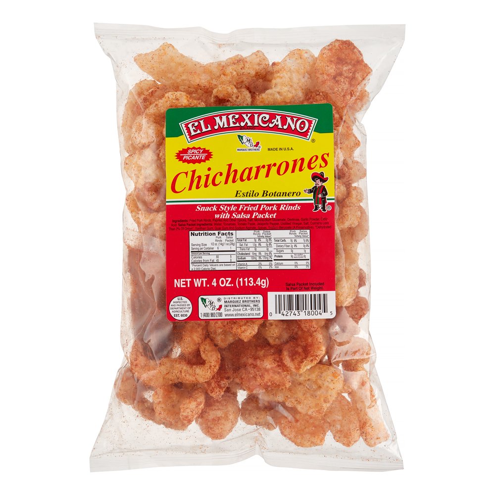 El Mexicano, Chicharron Botanero Hot, 4 oz - Walmart.com - Walmart.com