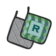 thumbnail image 2 of Letter R Initial Monogram - Blue Argoyle Pair of Pot Holders, 2 of 2