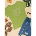 thumbnail image 3 of Amour Daisy Heart T-Shirt Women -Image by Shutterstock, Female 3X-Large, 3 of 4