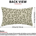 thumbnail image 3 of Daisy Floral Block Print Lumbar Pillow Covers 12X20 Inch Olive Green Beige Flowers Decorative Pillow Cases Set of 2 Farmhouse Home Decor Vintage Rustic Cute Throw Pillows For Sofa Couch Outdoor, 3 of 6