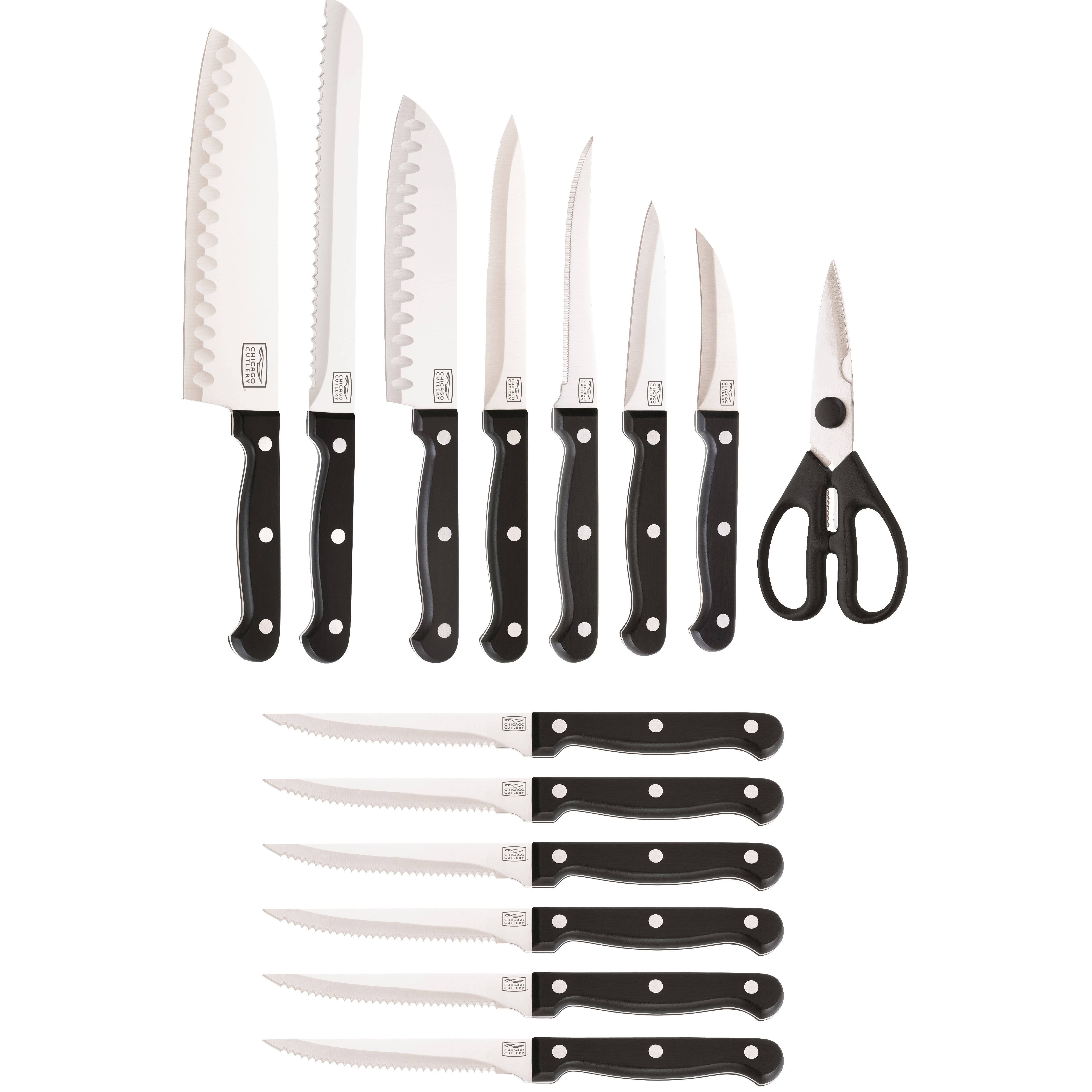 Chicago Cutlery Stainless 15-Piece Cooking Knife Set with