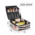 thumbnail image 3 of FORMRS Travel Makeup Bag Large Capacity Train Case Cosmetic Organizer with Adjustable Dividers, Pink Flower, 3 of 8