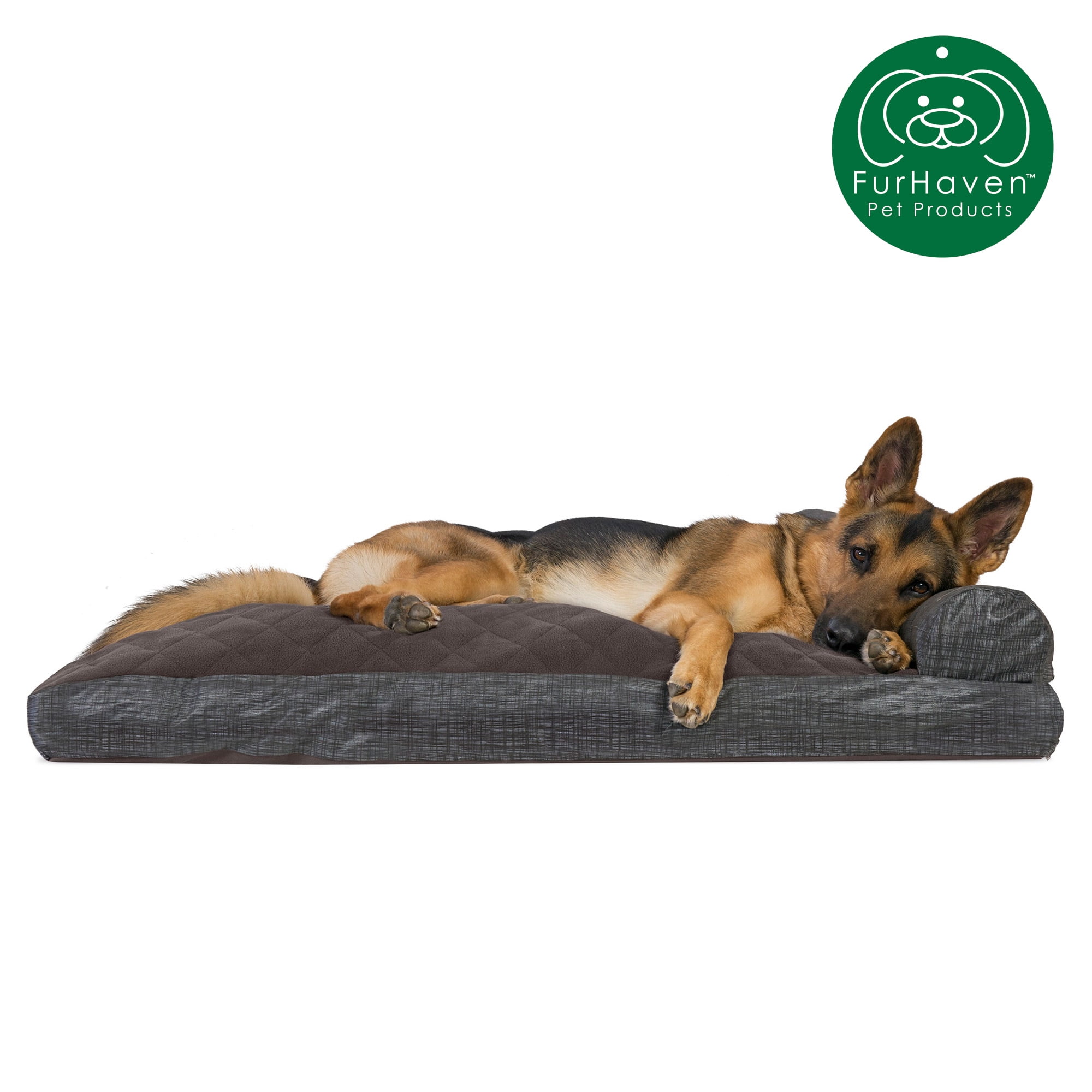 Available in Multiple Colors & Styles Deluxe Pillow Cushion Chaise Lounge Sofa-Style Living Room Couch Pet Bed w/ Removable Cover for Dogs & Cats Furhaven Pet Dog Bed