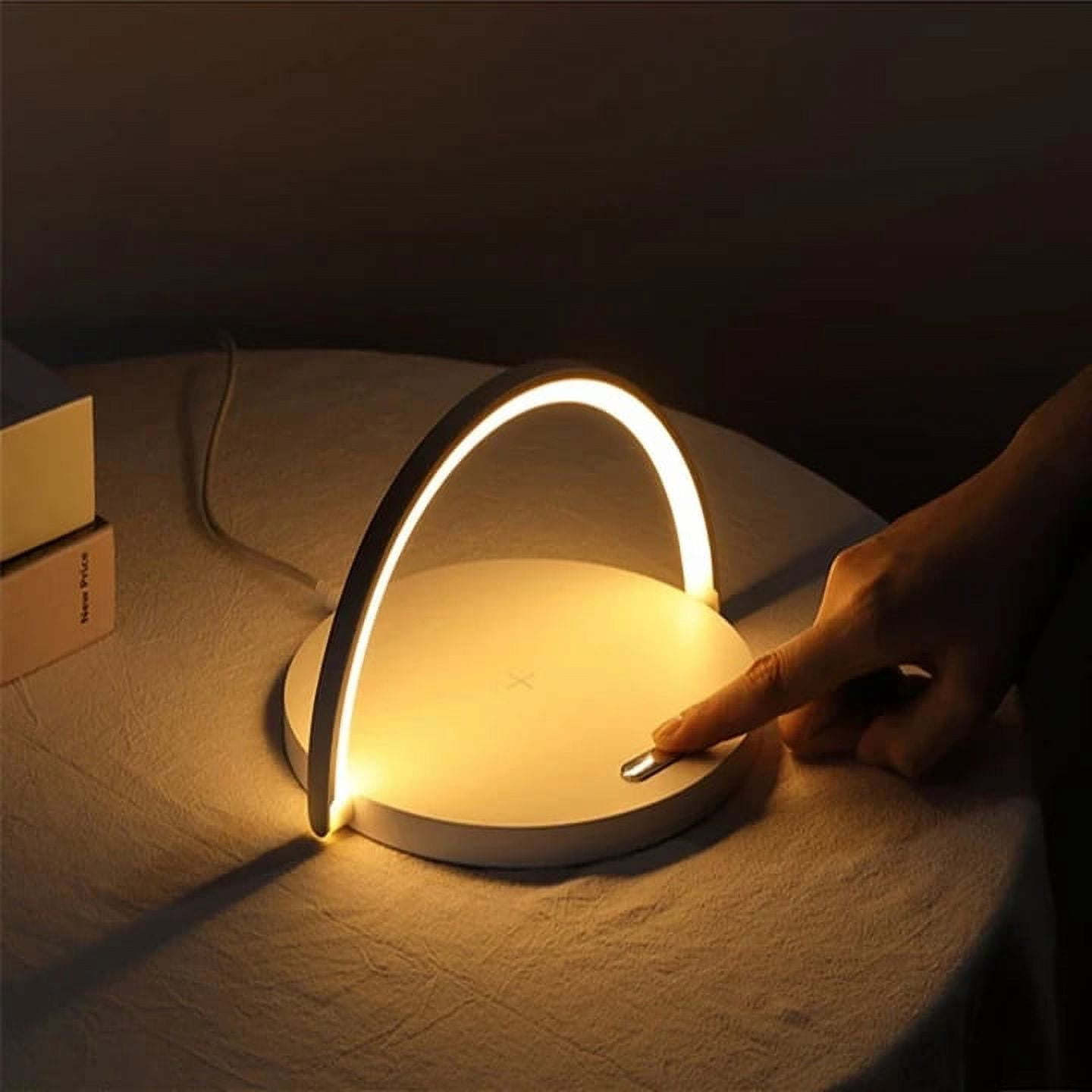 2 in 1 Wireless Charger & Touch Night Light Table Light Mobile Phone Wireless 10W Fast Charger