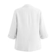 thumbnail image 7 of LPZOOGU 2026 Summer Women’s Linen Blazer Jacket - Lightweight Breathable 3/4 Sleeve One Button Business Casual Suit Jackets, 7 of 7
