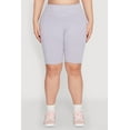 thumbnail image 4 of Womens Plus Size High Waist Cell Phone Pocket Biker Shorts, 4 of 5