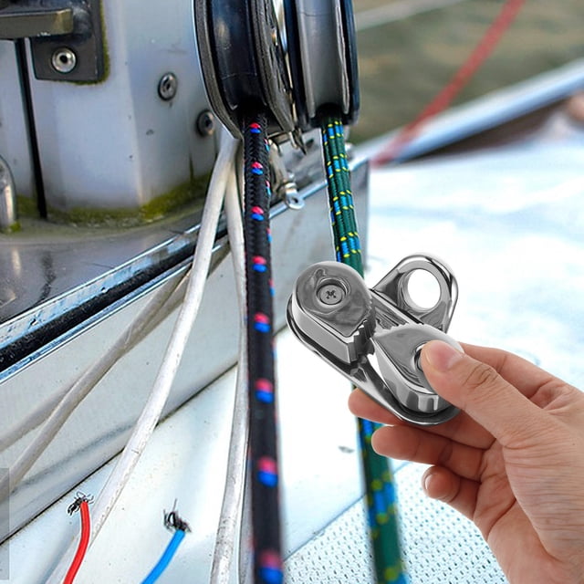 FONDOTIN Stainless Steel Marine Line Cleats For Boat Rope Protection Silver 1 Set