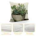 thumbnail image 4 of Nawypu &nbsp;Green Plant Throw Pillow Covers Tropical Plant Sketch Style Succulent Potting White Scrub Pillowcase Pillow Cover Cushion Cover for Home, 4 of 5