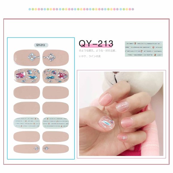 Etiqueta engomada del clavo de la mariposa Etiqueta engomada completa del clavo de la película del esmalte de uñas del gradiente 3D Wmkox8yii hjk623