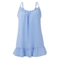 thumbnail image 4 of Viikei 2025 Tank Top for Women Plus Size Sleeveless Tops for Women Tank Top Clearance Fashion Solid Color Vest Vest Ruffled Hem Blouse, 4 of 6