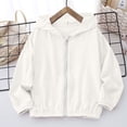 thumbnail image 2 of Abtuhar Toddler Girls Fall Winter Hooded Casual Outerwear and Jackets Solid Drop‑shoulder Wind‑proof Sun‑protection Zip‑up Coat for 3‑16 Years, 2 of 5