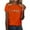 Orange, variant on Seductiva Women's Short Sleeve T-Shirt Clearance Womens Graphic T Shirt Vintage Floral Shirt Flower Tee Fall Shirts