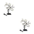 thumbnail image 4 of Decodeary Color Changing Lighted Rose Tree Lamp Unique Gift For Any Occasion Wide white black rod 2Set, 4 of 6