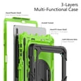 thumbnail image 6 of For Samsung Galaxy Tab S8+ Plus/S7 FE/S7+ Plus Case 12.4 inch, 360 Rotating Shockproof Cover with Stand, Screen Protector, Shoulder Strap (SM-X800/T730/T970), Lime PC, 6 of 7