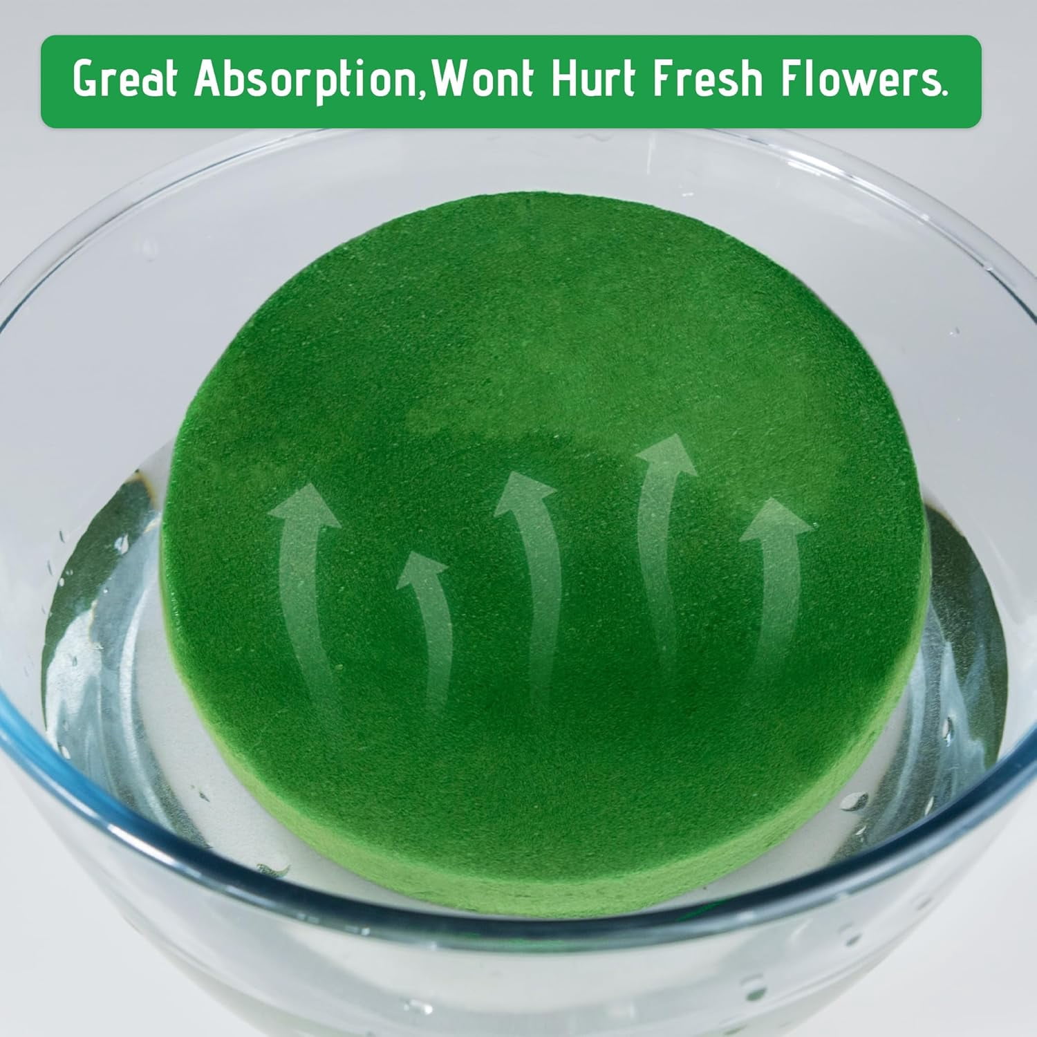 6Pcs Floral Foam Round Blocks, Large Wet and Dry Green Foam for Artificial and Fresh Flower Arrangement,Flower Foam Blocks for Wedding Party Decorations (4.7 Inch)