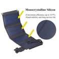 thumbnail image 3 of Waterproof 20W 5V Foldable USB Solar Panel Cells Charger for Hiking (Black), 3 of 5