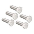 thumbnail image 1 of Unique Bargains M12 Thread 35mm 304 Stainless Steel Hex Head Screws Bolts 5pcs, 1 of 1