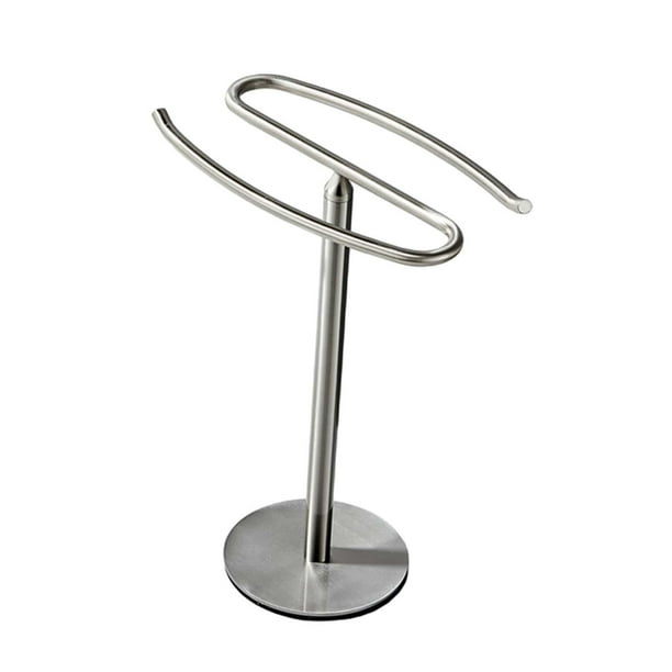 Servilletero de acero inoxidable, porta collares multifuncional, base antideslizante, Plateado