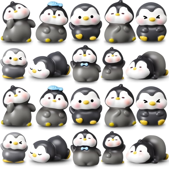 Set de figuras Macarrie Mini Penguin, 20 unidades, para decoración