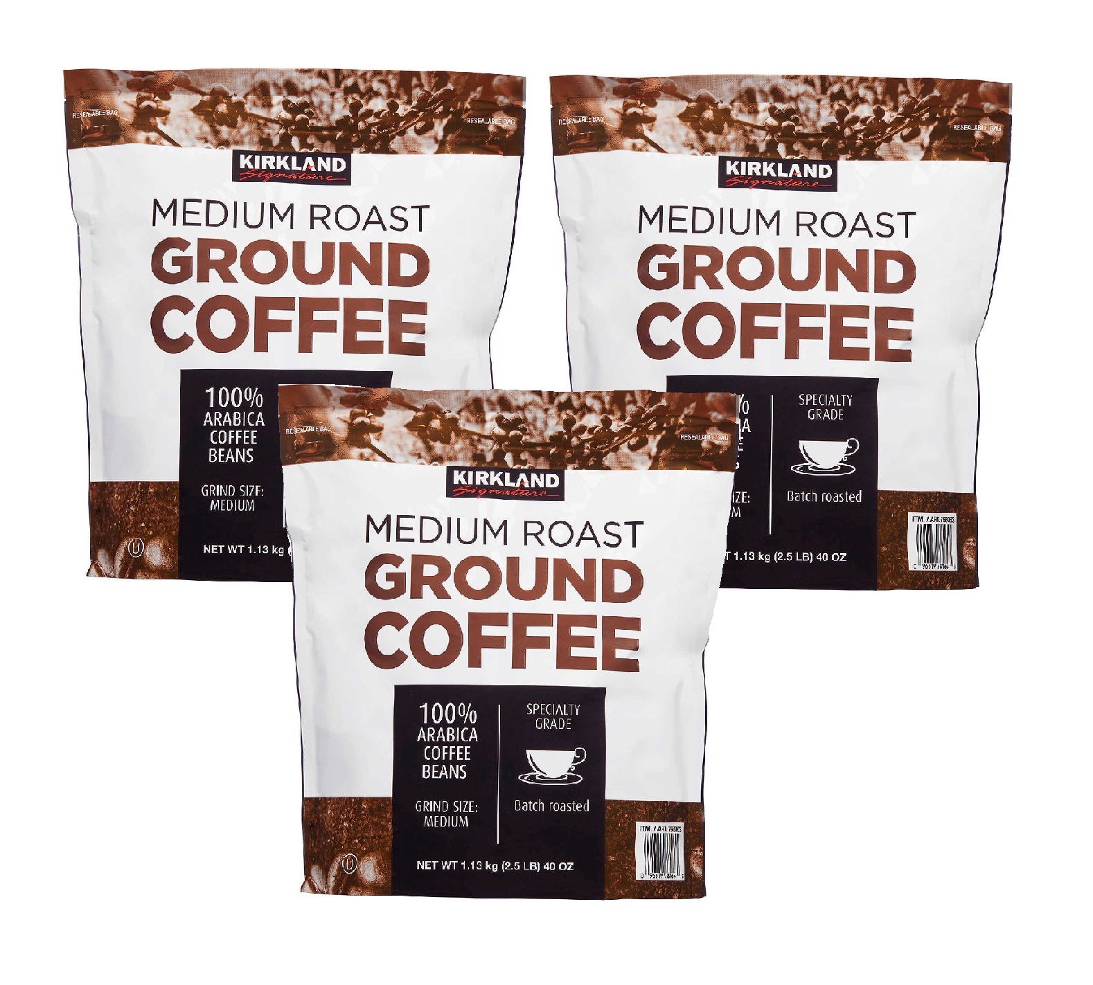 Kirkland Signature Medium Roast Coffee, 2.5 lbs 3PK
