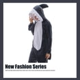 thumbnail image 4 of JUOLOET Unisex Adult Onesie Pajamas Animal One Piece Snug Fit Sleepwear Homewear（grey shark,Large）, 4 of 6