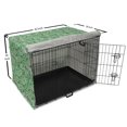 thumbnail image 6 of East Dog Crate Cover, Classic Design Swirly Look Floral Illustration Curvy Outline Style Retro Print, Easy to Use Pet Kennel Cover Small Dogs Puppies Kittens, 7 Sizes, Black and Green, by Ambesonne, 6 of 6