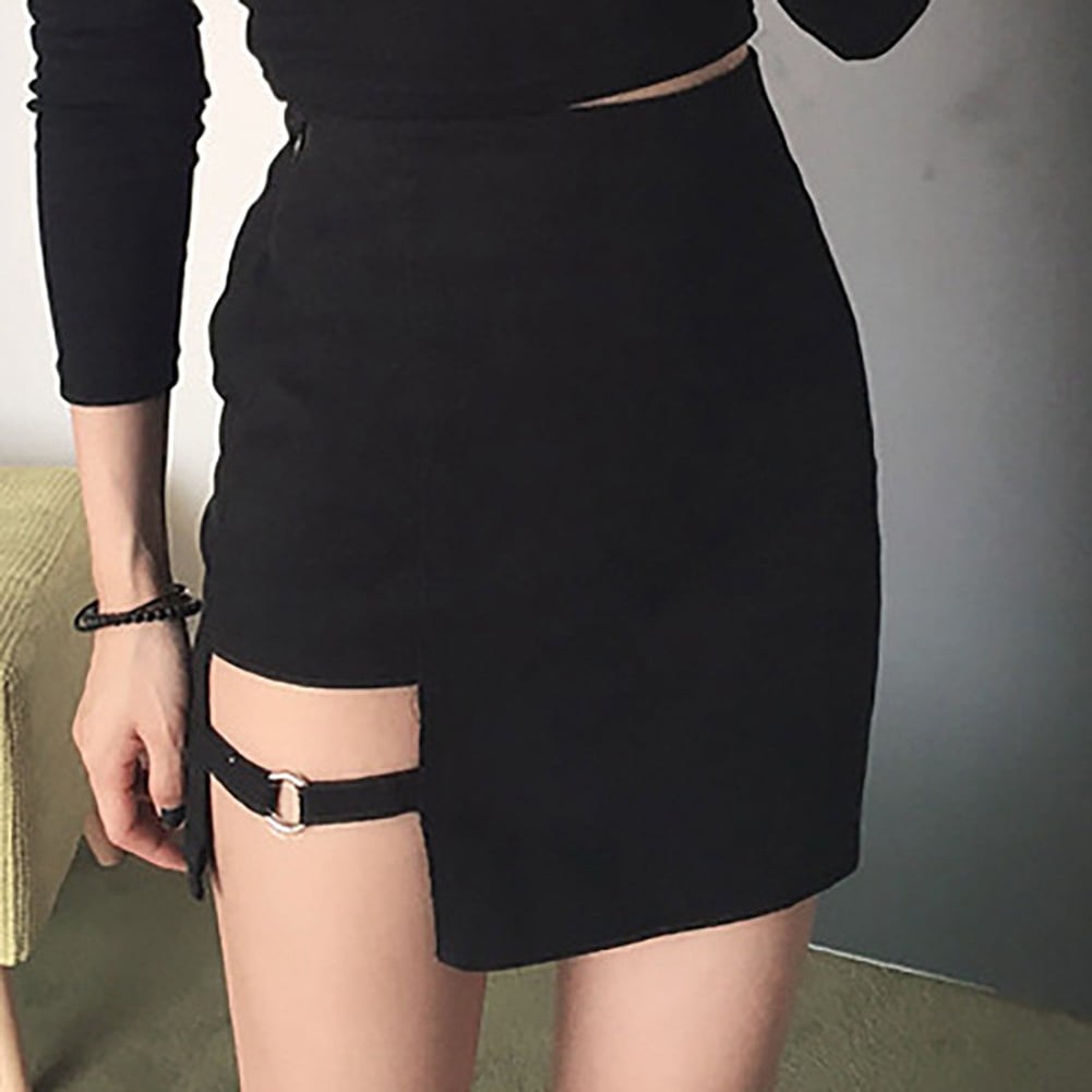black mini skirt style