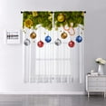 thumbnail image 6 of Fashnice Xmas Sheer Window Drapes Voile Window Curtain Tulle Window Drapes Slot Top Rod Pocket Curtain Panel Style A W:24"x H:59", 6 of 6