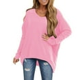 thumbnail image 2 of gakvbuo Off The Shoulder Sweater For Women Casual V Neck Batwing Sleeve Loose Fit Oversized Baggy Tops Sweater Pullover Blouse T-Shirt, 2 of 4