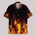 thumbnail image 2 of CONZONE Mens Buttons Down Shirts Short Sleeve Shirts for Men Trendy Graphic Lapel Soft Lightweight Summer Tops, 2 of 4