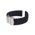 thumbnail image 5 of Mens 18-24mm Silicone Rubber Watch Strap Band Waterproof with Deployment Clasp Buckle Chic, 5 of 5