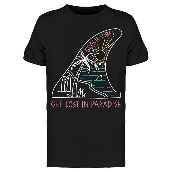 Beach Vibes Paradise T-Shirt Men -Image by Shutterstock, Male Large