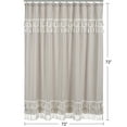 thumbnail image 5 of Sweet Jojo Designs Boho Fringe Bathroom Fabric Bath Shower Curtain - Gender Neutral Beige Tan Taupe Linen Tassel Macrame for Bohemian Woodland Farmhouse Botanical Leaf Collection, 5 of 5